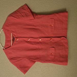 Kasper Essential Sportswear Pink Button up Suit Jacket size 14